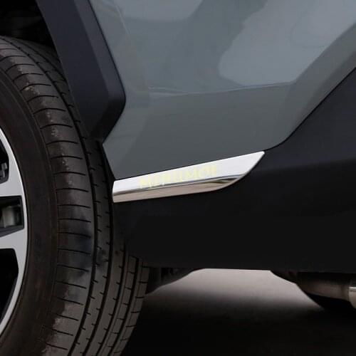 Stainless Steel Rear Bumper Side Cover Trims Fender For 2019-2021 Toyota RAV4 Suzuki Across Accessories