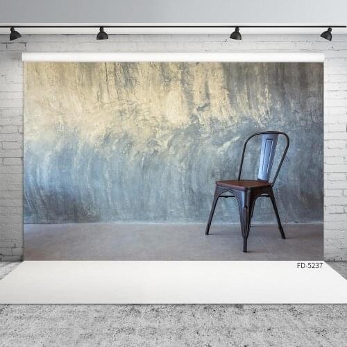 Cement Wall Chair Photo Backgrounds Vinyl Cloth Studio Backdrop for Baby Children Portrait Pets Toy Photoshoot Photography Props