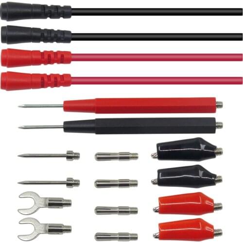 Cleqee P1500 Digital Multimeter Test Tool Probe Replaceable Needles Test Leads & Clip For Car Truck Trailer RV Boat Motorcycle