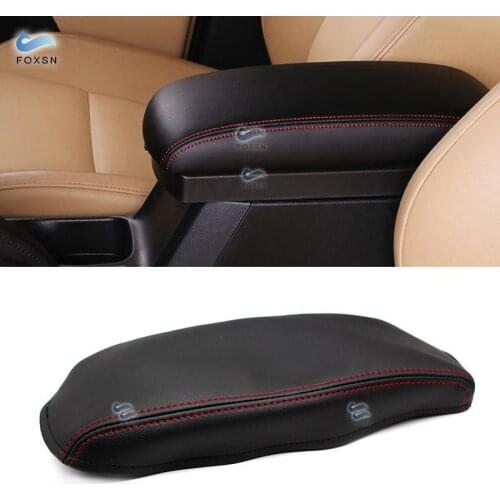 For Toyota RAV4 2017 2018 Car Center Control Armrest Box Microfiber Leather Trim Cover