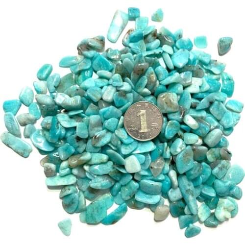 Drop Shipping 100g Rare Natural Amazonite Gravel Stone Reiki Healing Mineral Crystals Chip Stones and Crystals