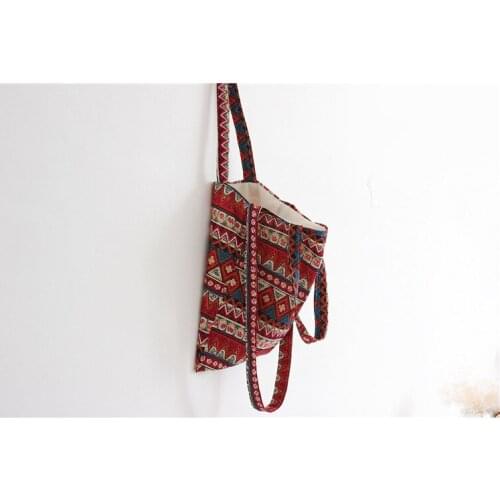 Handmade cotton linen bag wholesale national wind hand carrying female Baotan shoulder bag Women Shopping Bags Girls School Bags