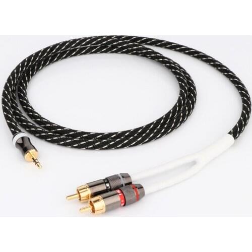 HiFi Audio Signal Wire Cable With 3.5mm To Dual RCA Cable