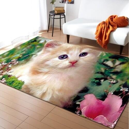 Carpet For Living Room Home Bedroom Bedside Childrens Decoration Rug Animal Pattern Hallway Balcony Bathroom Non-Slip Floor Mat