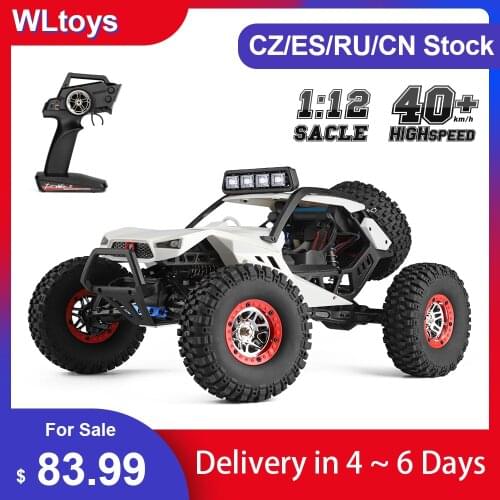WLtoys XK 12429 1:12 RC Car Crawler 40km/h 4WD 2.4G Electric Car with Head Lights All Terrain RC Off-Road Car Gift for Kid Adult