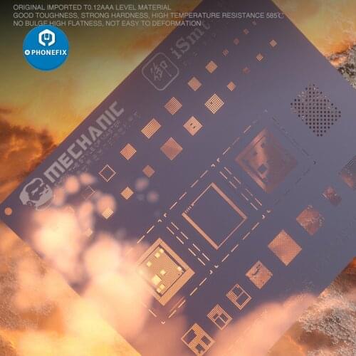 Mechanic Bga Stencil iSMT Bellmouth Circular Universal Bga Reballing Stencil Kit CPU NAND Steel Net For ipad Air12 Mini234 Pro