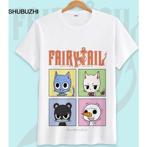 Fairy Tail Printed Men T Shirt Cotton O-Neck tshirts Cartoon Shirt Short-Sleeve Women T-Shirt