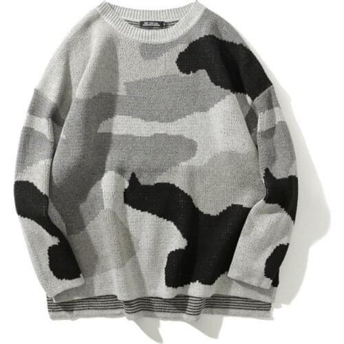 Men Sweater Spring Autumn New Fashion Round Neck Long Sleeve Color Matching Sweater Leopard Pullover Casual Pull Homme Sweaters