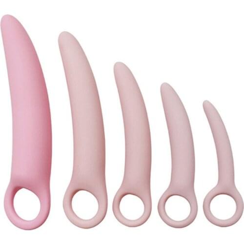 5 Pcs/Set Soft Silicone Anal Plug With Handle Male/Female Masturbator Anal Dildo G Spot Stimulation Buttplug Anal Stimulation