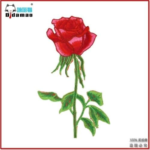 50pcs/Lot Embroidery Patches Letters Clothing Decoration Accessories Diy Iron Heat Transfer Applique Large Rose Spirited Away