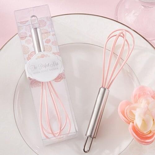 New Arrival Wedding Favors Party Shower Favors and Gifts "The Perfect Mix" Pink or Blue Kitchen Whisk 18pcs/lot FREE SHIPPING