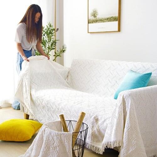 Living Room Sofa Towel Cover Solid Color High Quality Universal Sofa Towel Home Decoration Dust Proof 1/2/3/4-seater