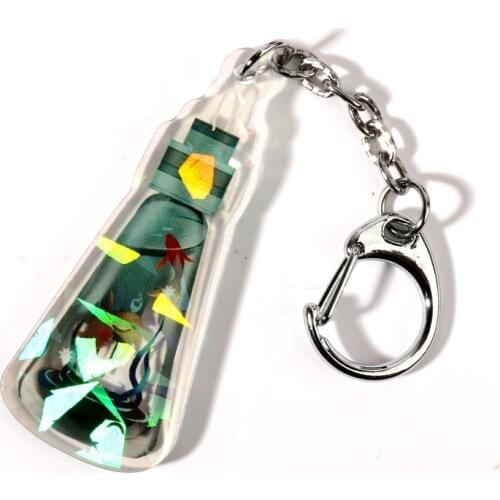 Custom Keychain Personalized Acrylic Holographic Glitter Key Chain Cute Anime Llaveros Personalizados With Any Design