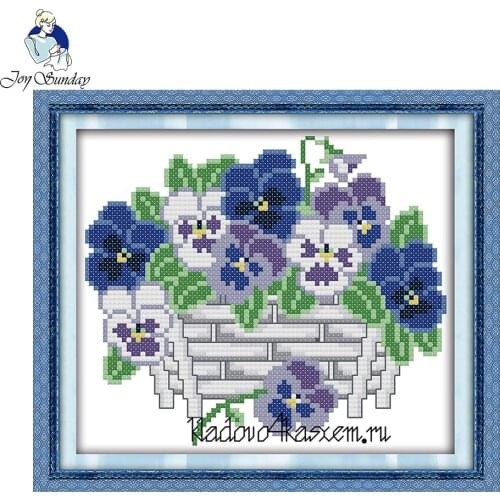 Joy Sunday flower style Butterfly orchid stamped and counted no diamond embroidery flowers for christmas cross stich