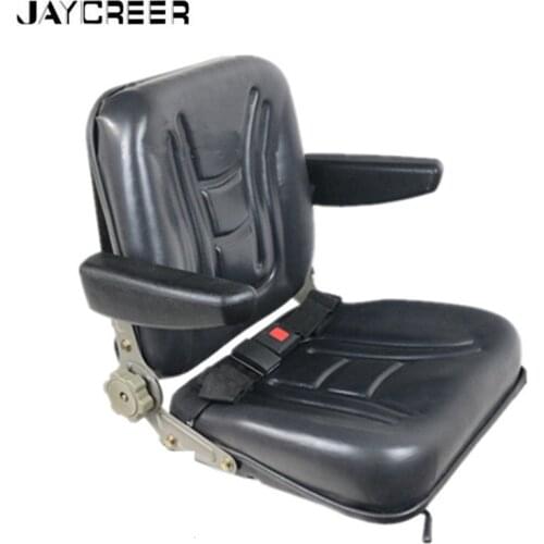 JayCreer 450X450X500mm Forklift Seat With Armrest and Safety Belt For Forklift Truck,Tractor,Skid Loader