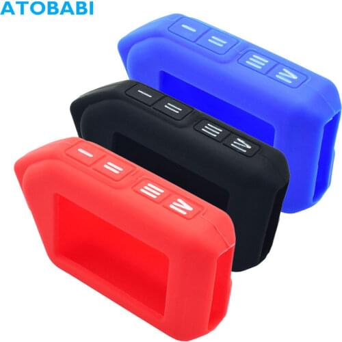 ATOBABI Silicone LCD Key Cases Skin For Scher-Khan Mobicar 1 2 3 A B M10 M20 Two Way Car Alarm System Remote Control Fobs Cover