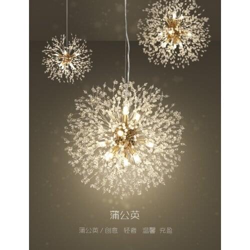 Nordic LED Chandelier Dandelion Restaurant Art Cafe Creative Personality Bar Bedroom Living Room Light Luxury Shopping Mall