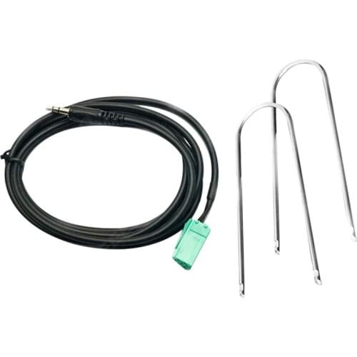 Compatible 3.5Mm Auxiliary Input Adapter Cable for Renault Clio Megane Laguna CD Changer Jack Plug