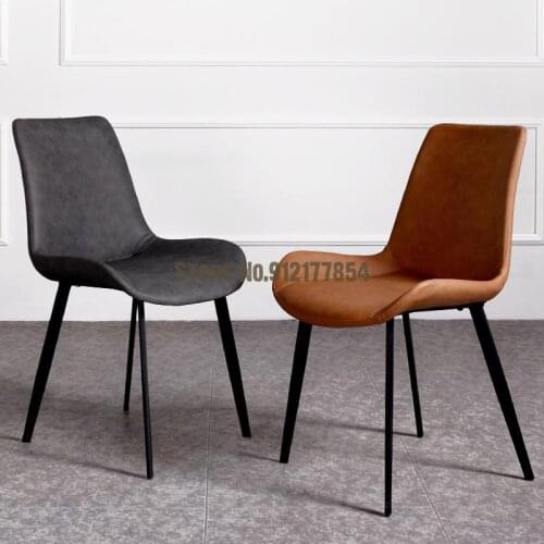 Nordic dining chair home restaurant net red wrought iron stool modern minimalist chair light luxury makeup chair desk chair