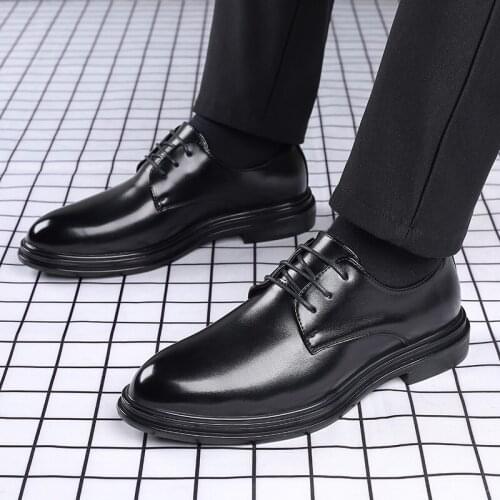 Formal Oxford Shoes for Men Wedding genuine Leather Mens business Black Summer Formal Shoes dress Oxford Shoes For Men