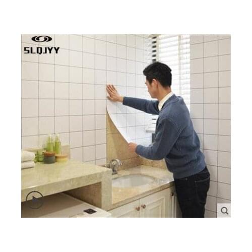 Mosaic kitchen wallpaper waterproof and oil resistant stickers high temperature self-adhesive bathroom bathroom moisture sticker