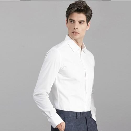 High Quality Winter Mens Dress Shirt Long Sleeves Plus Velvet Thick Male Formal Blouse Comfortable For Business Work