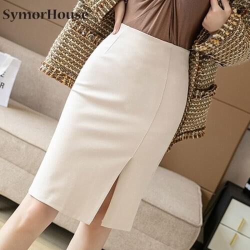 All-Match Knee-Length High Waist Sexy Pencil Skirts Women Comfortable Fabric Plus Size Office Skirt Female Casual Clothing