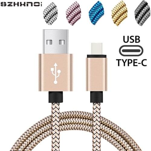 2.4A Type C USB Phone battery charger Nylon Wire For Samsung A51 A71 A30S A21S A50 A70 A20 A10 A40 S20 S10 Sharp Aquos S2 S3