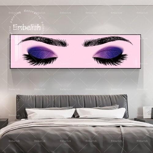 1 Pieces Abstract Purple Eyes HD Spray On Canvas Paintings For Living Room Modern Home Decor Pictures Wall Art Posters Artworks
