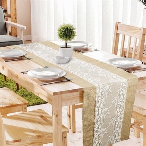 Flower Table Rustic Vintage Lace Table Runners Wedding Party Supplies Rustic Chair Table Decorations