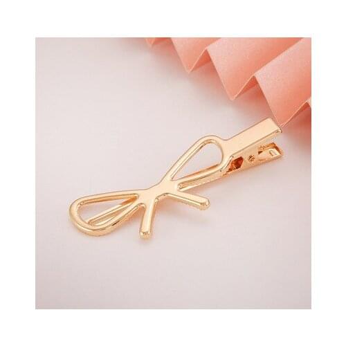 1pcs New Fashion Bowknot Round Square Metal Geometric Alloy Hairpin