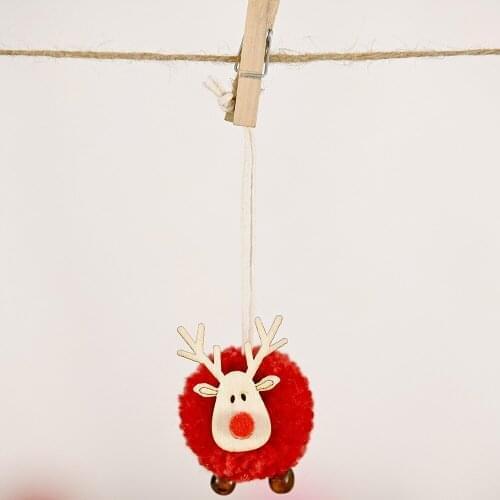 12PCS Christmas Decoration Felt Fawn Pendant Creative Elk Pendant Christmas Party Decoration Christmas Tree Hanging Gift