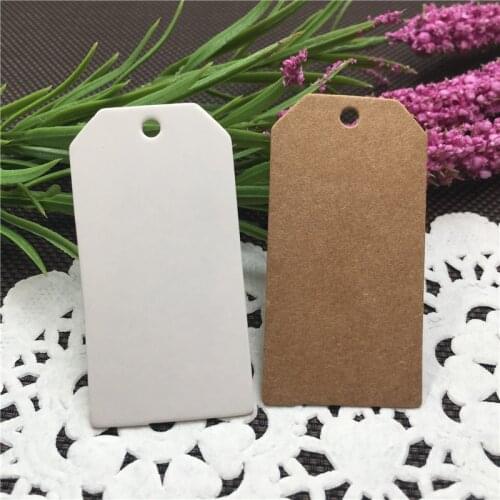 200Pcs/Lot Various Shaped Design Hanging Kraft Paper Tag Label Note Price Personalized Tags Accept Customization For Wedding