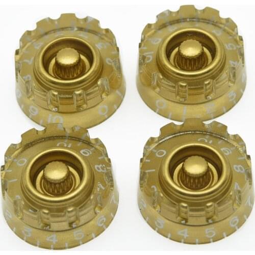 4x Gold LP Guitar Knurled Control Knobs Speed Metric Knob Fits LP