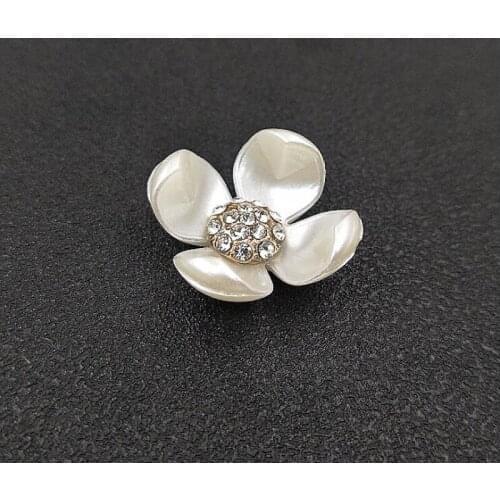 50pcs Shell Flower Glitter Crystal Rhinestone Appliques For Headband strass Brooch Wedding Invitation Hairpin Hair Clip Decor