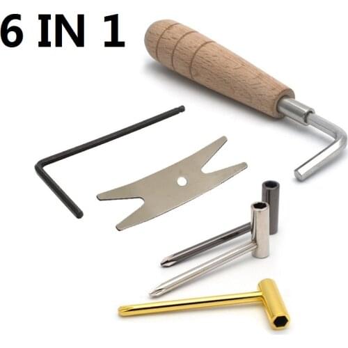 6pcs/set Guitar Uses Adjust the Curvature Of Guitar Neck Truss Rod Guitar Wrench Hex Wrench Tools