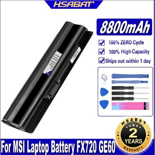 HSABAT Battery for MSI GE60 GE70 Series CR41 CX61 CR70 BTY-S14 BTY-S15 FR610 FR620 FR700 FX400 FX420 FX60 FX603 FX610 Batteries