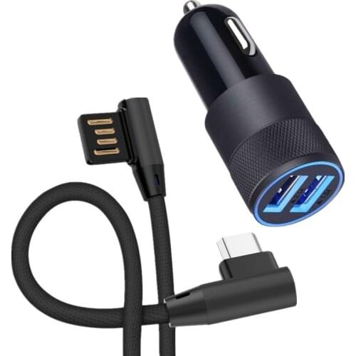 USB Type C Cable Car Charger 5V 3.1A for Samsung Galaxy S9 / S9+/ Note 8/ S8/ S8+ Note 9 S10E S10 Plus M20 A9 A8 Plus 2018 Fast