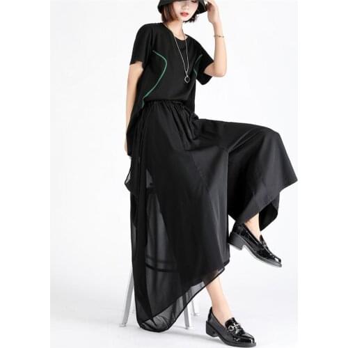 Dark Department wide leg women summer thin vertical feeling loose new small fashion brand nine-minute pants culottes