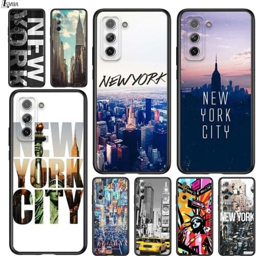 NEW YORK City for Samsung Galaxy S21 Ultra Plus Note 20 10 9 8 S10 S9 S8 S7 S6 Edge Plus Black Phone Case
