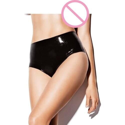 Mould black latex panties fetish rubber pink / red latex underwear exotic clubwear
