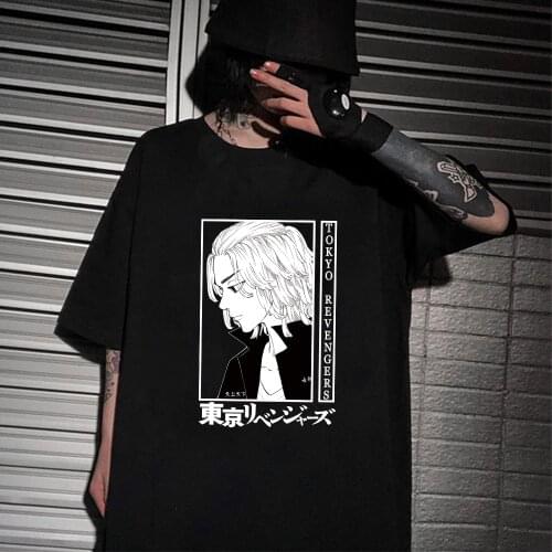 Anime Tokyo Revengers Tshirt Manjiro Sano Printed T-shirt Summer Short Sleeve Harajuku Tee Tops