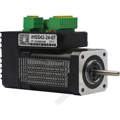 JMC Integrated NEMA17 42mm 0.7Nm 24VDC 1500rpm DSP Hybrid closed loop Motor Driver Encoder All- in- one easy Servo IHSS42-24-07