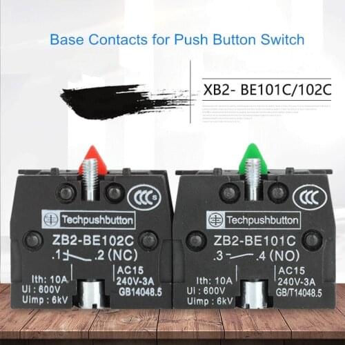 10pcs XB2 Push Button Switch Contacts Parts ZB2 BE101C BE102C for 22mm Push Button Switch NO / NC