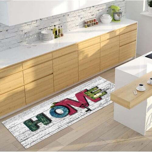 Kitchen Mat Entrance Doormat For Living Room Non-Slip Bathroom Bedside Floor Mat Home Decor Long Print Washable Modern Carpet