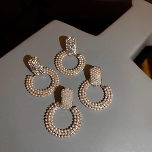 Summer new style personality creative big circle pendant earrings luxury fashion casual dance party earrings for women holiday