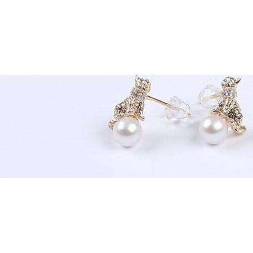 Hot Sale Ladies Fashion Cat Animal Design Gold Jewelry Set