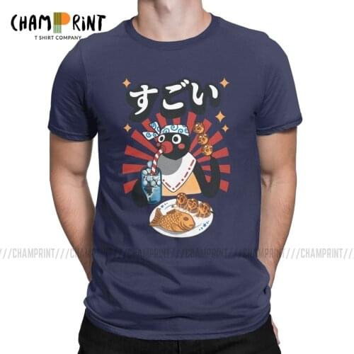 Matsuri Pengin T Shirts Men Cotton Leisure T-Shirts Noot Pingu Penguin Meme Funny Cartoon Tee Shirt Short Sleeve Tops Gift Idea