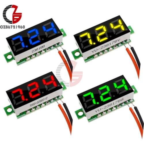 0.28 inch DC 12V Mini LCD Digital Voltmeter Voltage Meter Panel Car Motorcycle Volt Tester Detector Monitor Battery Indicator