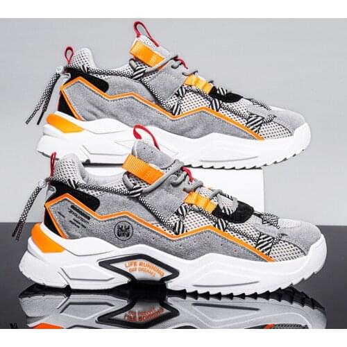 2021 New Stitching Contrast Color Sports Shoes For Men advanced Fashion Lightweight Personality Soft bottom Running Shoes